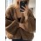 Women's Elegant Sweater Coat - Longline Tunic Jacket with Collar & Tunic Length, Soft Warm Winter Blouse for Fall Winter Layering, Solid Brown (Multi-Color Options Available) - Hand Wash or Dry Clean, H-Line Silhouette, Smooth Texture, Structured Fit, No Buttons, No Belt, All-Season Wear, Chic & Comfortable for Daily & Formal Use, Suitable for Layering or Standalone Use, Sweater Jacket for Women, Cropped Sweater, Winter Cardigans, Coats for Women, Oversized Sweater,