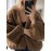 Women's Elegant Sweater Coat - Longline Tunic Jacket with Collar & Tunic Length, Soft Warm Winter Blouse for Fall Winter Layering, Solid Brown (Multi-Color Options Available) - Hand Wash or Dry Clean, H-Line Silhouette, Smooth Texture, Structured Fit, No Buttons, No Belt, All-Season Wear, Chic & Comfortable for Daily & Formal Use, Suitable for Layering or Standalone Use, Sweater Jacket for Women, Cropped Sweater, Winter Cardigans, Coats for Women, Oversized Sweater,