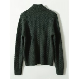 Women'S Sweater - Soft Pullover Sweater with V-Neck, Loose Fit Long Sleeve Top for Everyday & Formal Outfits - All-Season Layering Essential in Green