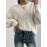 Women's Mink Velvet Pullover, Casual Simple Versatile Solid Color, Comfortable Warm Mink Velvet Fabric 326g Light Beige-Friendly, Perfect Fit Women's Clothing, Halloween Christmas Party Outfit, New Autumn-Winter
