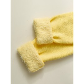 Women's Thick & Soft Sweater with Bow Buttons - Winter Warm Round Neck Long Sleeve Cozy Sweater, Beige & White Cable- Design, All-Season Casual Elegant Pullover for Fall and Winter Layering, Hand Wash or Dry Clean, Solid Color with Bow Detail, Medium Stretch, Relaxed Fit, Fleece Lining for Extra Warmth, Chic and Comfortable for Casual Attire, Cozy Sweaters For Women, Casual Long Sleeve Sweater, Oversized Knit Sweater, Colourfull Loose Sweater For Women,