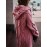 Women'S Light Pink Ribbed Cardigan - Long Sleeve Hooded Open Front Sweater with V-Neck, Casual Fall/Winter Layering Essential for Cozy Indoor or Outdoor Wear, Cozy Fall Apparel | Vneck Design | Soft Texture