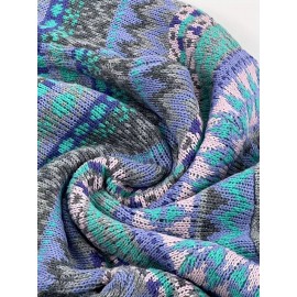 Winter Women's Elegant Hooded Sweatshirt Style Soft Jacquard Gradient Multicolor Beautiful Fashion Comfortable Casual Vintage Pullover Commuter Gift