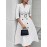 [Elegant Office to Party Dress] Women's Elegant Office to Party Dress - White & Black Vertical stripes, Structured Formal attire with Belted Waist, All-Season Professional & Evening Outfits for Women, Business Casual, Classic Collar, Polished Finish, Stylish Blouse, Working Women, Commute Attire, Work Attire, Stylish Outfit, Attire
