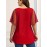 Plus Size Multicolor Women's Fake Two-piece Chiffon Summer Top