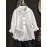 Plus Size, Women's Plus Size Elegant Blouse - Loose Fit Button-Front Placket Shirt with Red Accents, Breathable Semi-Sheer Top for Formal & Everyday Outfits - Machine Washable Non-Stretch Elegant Blouse
