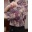 Plus Size - Elegant Floral Print Blouse with Tie-Neck Detail - Long Sleeve, Button-Up Shirt for Women, Black & White Swirl Design, Perfect for Casual or Formal Occasions, Versatile Fashion Piece | Tie Neck Blouse | Nonstretch Fabric
