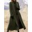 Women'S Plus Size Long Trench Coat - Casual Lapel Collar, Solid Color, Non-Stretch Fabric, Ideal for Spring/Fall, Winter Outerwear|Casual Style|Nonstretch Material