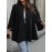 Plus Size, Plus Size Women's Winter Coats | New Outerwear Jackets | Stand Collar, Flared Sleeves, Single-Breasted Button Loose Fit Women's Clothing | Casual Office/Commuting Fashion Outerwear