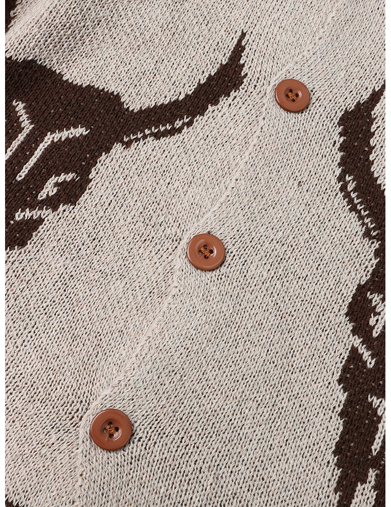 Cardigans - Mens Vintage Pattern Single-Breasted Warm Knitted Sweater Cardigans