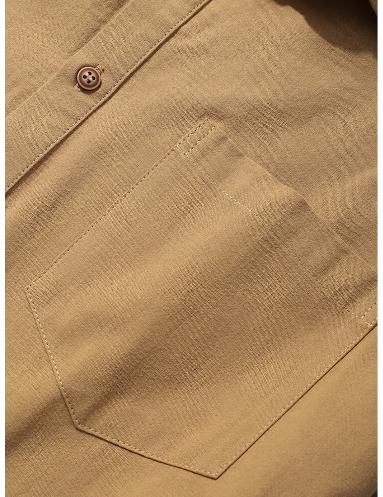 Golf Shirts - Mens 100% Cotton Basic Solid Color Lapel Short Sleeve Golf Shirt