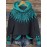 Women'S Elegant Hooded Sweatshirt - & Teal Color Block Pullover with Snowflake Pattern, Cozy Winter Sweater for Everyday & Formal Outfits